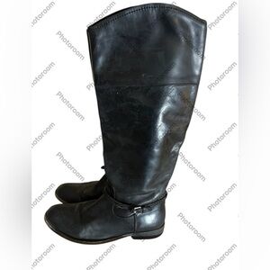 Frye Paige Black Leather Boots Sz 9 1/2